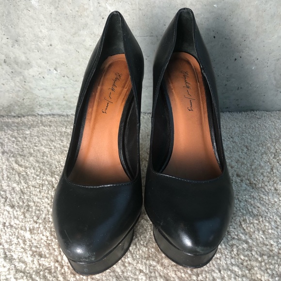 Elizabeth & James black leather pumps - Picture 5 of 5